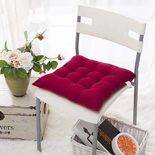 GUOCU 1er Set Stuhlkissen,Sitzkissen für Gartenstuhl,Bürostuhl Küche oder Esszimmerstuhl,Bequeme Indoor-Outdoor Stuhlauflage als Stuhl Kissen,Sitzauflage Sitzpolster mit Bändern F 40x40CM