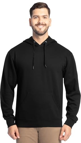 Fruit of the Loom Unisex's Eversoft Fleece Hoodies, Full Zip, Moisture Wicking & Breathable, Sizes S-4x Shirt, Black Pullover, Large