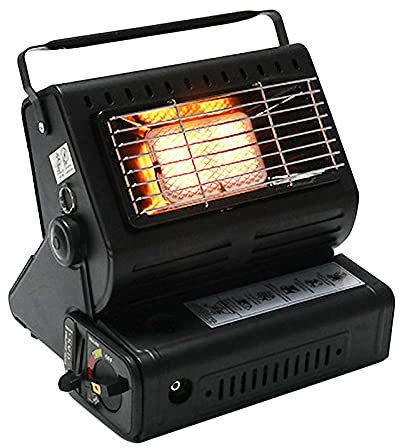 Wangduodu Calentador De Gas Butano Portátil, 1.3 KW, Calentador De Gas Licuado, Calentador De Camping, Calentador Multifuncional 2 En 1, para Interiores Y Exteriores - para Acampar, Viajar, Pescar