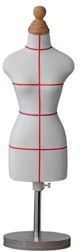 MNBVH Female Tailors Dummy Dressmakers Fashion Mini Mannequin Dress Form Tailors Dummy Draping Stand Half Scale,Removable And Adjustable Solid Wood Base(Size:1/2)