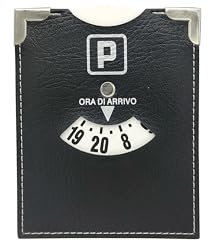 GUTEINTE Disco Orario Parcheggio, Disco Ora di Arrivo 8-20, Disco Orario Europeo Unificato, Chip del Carrello, Italiano Timer Parcheggio per Auto Camion Camper Compatto (Nero Opaco)
