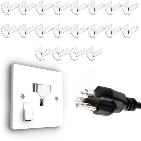 20pcs Socket Outlet Tightener Insert, 3 Prong Loose Outlet Fix Plug Socket Extender Prevent Loose Socket Fix Loose Socket Outlet Plug Tiny Plugs Snug Plugs for Loose Outlets