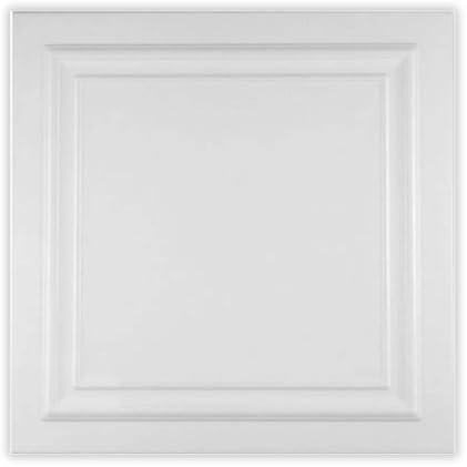 Polystyrene Ceiling Tiles Suspended Cladding Panel Tile White (16 Tiles 50cmx50cm - 3.92 m2 Coverage)