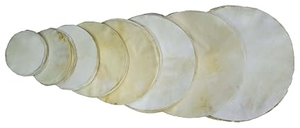Natural Finish Ziegenfell Schlagzeugfell | Djembe, Irish Bodhran, Native Frame, Shamanic, Snare Drums, African Drum Heads 20,3 cm bis 91,4 cm (16 Zoll)