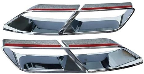 CIHAQQ Embellecedor para Tubos de Escape Coche para P&assat B8.5 2020 2021 2022, Silenciador de Escape Marco de Deflector de Escape de Acero Inoxidable,Silver
