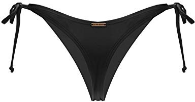 RELLECIGA Bas de Bikini String noué sur Le côté pour Femme, Noir, S