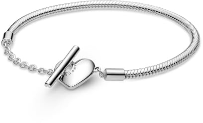 PANDORA Moments Schlangen-Gliederarmband mit T-Verschluss aus Sterling Silber/Größe: 16cm