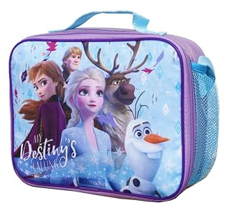 Frozen Character Lunch Bag for Kids - Insulated with Adjustable Strap - Lightweight and Perfect for School, Nursery, and Travel