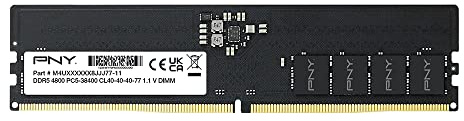 PNY Performance DDR5 8GB 4800 MHz DIMM MODULO DE Memoria RAM para Ordenador DE Mesa CL40 1.1V