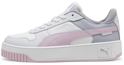 PUMA Women Carina Street Scarpe da ginnastica, Puma White Grape Mist Puma Silver, 37 EU