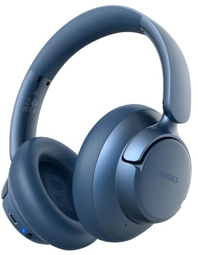BERIBES Hybrid Active Noise Cancelling Headphones Wireless Over Ear 70Hours