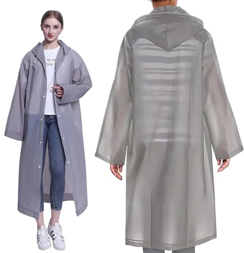 STEK Rain Poncho for Men & Women, Reusable EVA Raincoat with Hood & Sleeves | Waterproof Lightweight Rain Jacket for Travel, Cycling, Camping, Hiking & Outdoor Activities