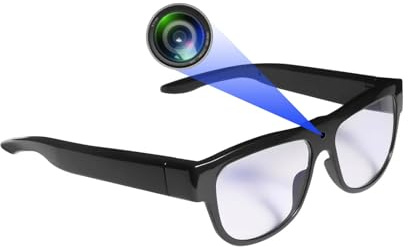 FNEWGK Camera Wearable Video Recording Glasses 1080p - Outdoor Sports Camera Glasses with 32GB Memory Card