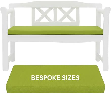 Kosiproducts Custom Bench Cushions, Bespoke Crash Mats, Cut To Size Outdoor and Inddor Seating Pads, Lime Green, 10cm Thick