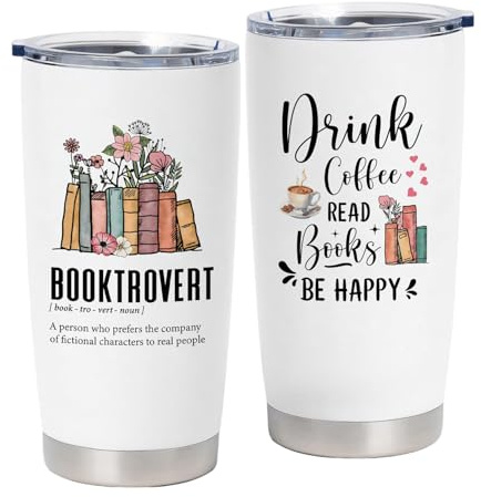 Leseogye Book Lovers Gifts for Women, Book Lovers Mug, Stainless Steel Bookish Coffee Travel Cup 20 Oz, Reading Gifts for Women