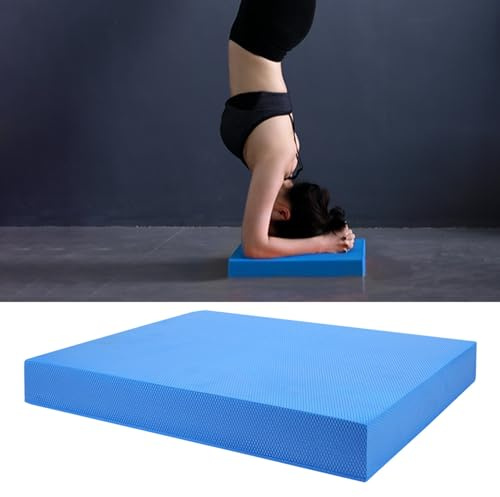 Generic Yoga Balance Cushion Pad Mjuk Träningsmatta för Magträning i Familjegym, Halkfri Träningsutrustning för Skoliosyogaentusiaster, TPE Blue S 13x15.7x2in (Blå)