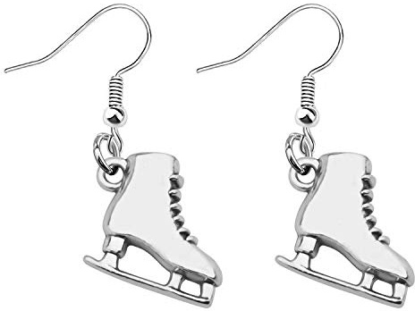 BAUNA Skater Earrings Ice Skate Pendant Jewelry Figure Skating Dangle Earrings for Skate Lover (Skater Earrings)