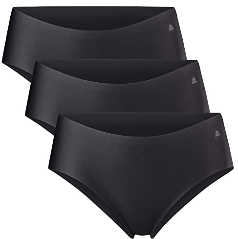 DANISH ENDURANCE Mikrofaser Sport Hipster aus recyeltem Polyester, 3 Pack (Schwarz, Small)