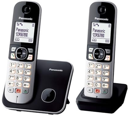 Panasonic KX-TG6852JTB DECT-telefon Identifierare för chiamata Nero, G