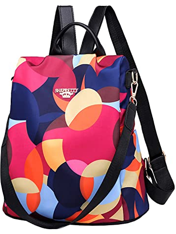 Wishliker Damen Anti Diebstahl Rucksack wasserdichte Schultaschen Tagesrucksack Schultertaschen für Reise Arbeit