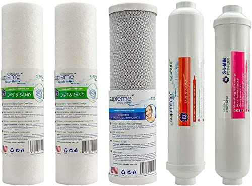 Ersättningsfilterset för överlägset omvänd osmos, filter för supreme-osmos, dricksvattensystem, dricksvattenfilter, osmosefilter, membranfilter, osmosanläggning, membran, vattenfilter: (RO6)