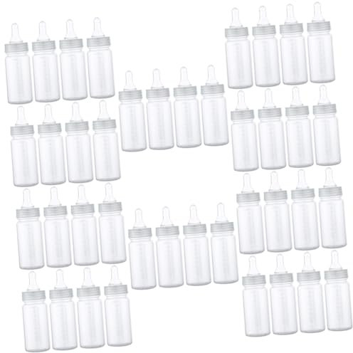 ibasenice 40 Stk Nuckelflasche Flaschen für Neugeborene Muttermilch Stillflaschen Babyflasche plastikflasche Babyfläschchen aus Kunststoff neugeborene milchflasche gerader Körper pp Flasche