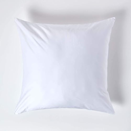 HOMESCAPES 2er-Set Luxus Kissenbezug weiß 80x80 cm, 100% ägyptische Baumwolle, Kissenhülle Fadendichte 1000