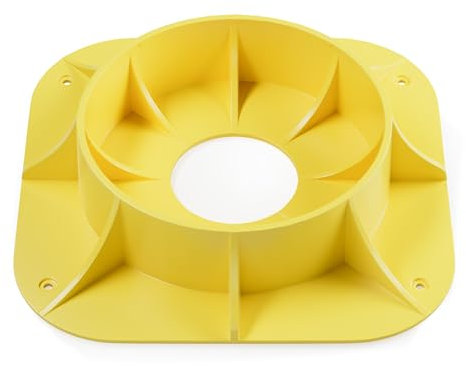 Wiltec Stützradunterlage rund 236 mm bis 900 kg, HDPE Stützrad Halterung für Stützrad bis Ø 160 mm, Unterlegkeil Stützrad für Anhänger u. Wohnwagen