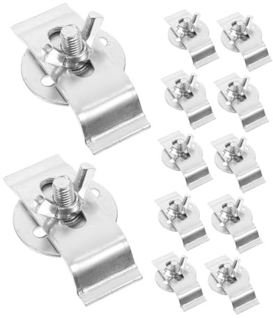 Yardenfun 12 Ensembles Accessoires de lavabo support d'évier sous plan remplacement bassins pour clips d'évier de cuisine encastrés pièces de lavabo de salle de bain Acier inoxydable