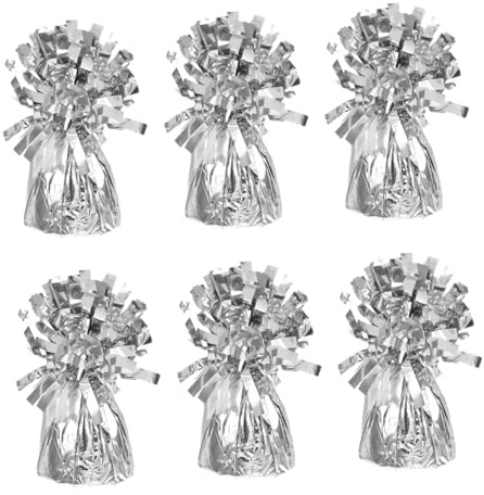 Ciieeo 6 St Ballongvikter I Block: Metalliska Plastförpackade Ballongvikter För Bröllop, Födelsedag, Babyshower, Årsdagar Och Högtider