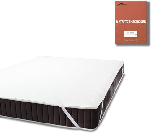 Matratzenschoner 140x200 cm - 100% wasserdichter Arbascass Matratzenbezug, Oeko-TEX Zertifiziert, Matratzenauflage, Baumwolle, atmungsaktiv, geräuscharm, 4 Eckgummis - ideal für Baby- & Kinderbett