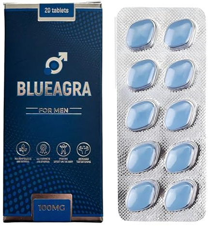 Blueagra Maca and Ginseng Tablets for Men, 10 Count Food Supplement