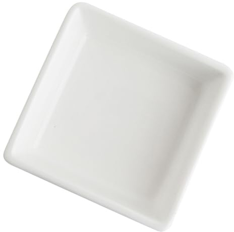Mipcase Petit Bol Carré en Céramique Blanche 35 Pouces Bol à Condiments Micro-Ondes pour Apéritifs et Dips Saladier Compact pour Sauces et Desserts
