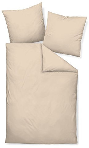 Janine Kissenbezug Mako Satin Nackenrolle Uni Colors Ø 15 x 40 cm Sand