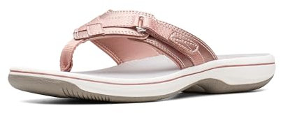 Clarks Women's Breeze Sea Flip Flop, Rose Gold, 10 UK