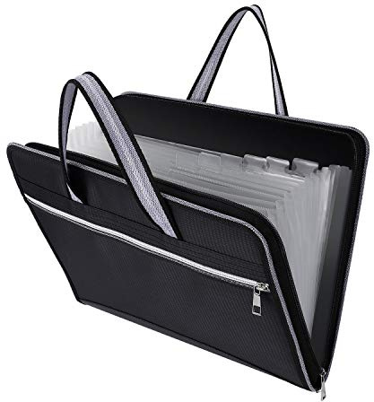 Sac à Documents Trieur Valisette avec 13 Compartiments, Portable Extensible A4 Accordéon Porte Documents Dossier Imperméable pour Bureau, école, Voyage