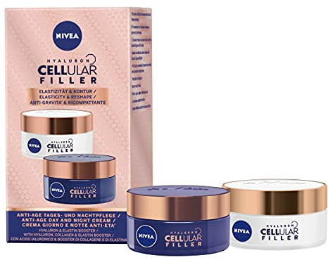 NIVEA Cellular Elasticity Duo Pack, NIVEA Cellular Elasticity Day Cream and Night Cream, Anti Ageing Face Cream Multipack, Anti Wrinkle Cream, Wrinkle Cream for Women