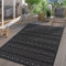 TT Home In-& Outdoor Teppich Wetterfest Balkon Küche Wohnzimmer Boho Skandi Design, Farbe: Dunkelgrau, Größe:240x340 cm
