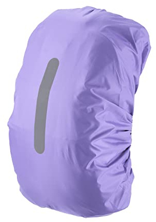 PATIKIL 30-40L Impermeabile Zaino Pioggia Copertura, Antiscivolo Zaino Copertura con Verticale Riflettente Tracolla Resta Asciutto per Escursionismo, Campeggio, Caccia, S, Viola