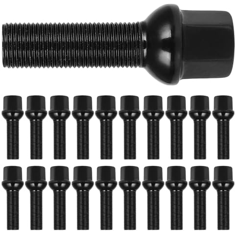 SCITOO 20Pcs 14x1.5 Extended Lug Bolts Shank 40mm Overall 64mm Ball Seat Wheel Lug Studs Fit for A1 A3 A4 A6 A7 A8 Q2 Q3 Q5 Q7 R8 RS3 RS4 RS5 RS6 RS7 S3 S4 S5 S6 S7 S8 SQ5 TT