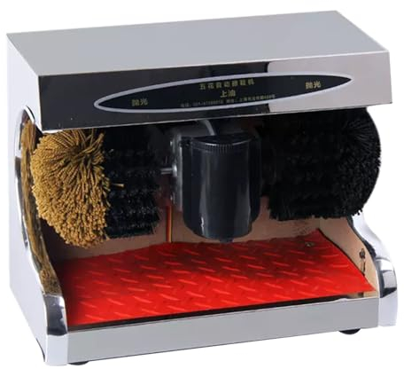 Miuxe Pulisciscarpe Elettrico Lucidascarpe a Induzione Automatica in Acciaio Inossidabile per La Lucidatura della Rimozione della Polvere, Kit per La Pulizia delle Scarpe in Pelle