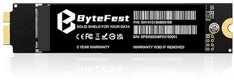 ByteFest SSD 256GB Upgrade for Apple MacBook Air A1369 (EMC 2392/2469) A1370 (EMC 2393/2471) 2010-2011 (MacOS Pre-Installed)