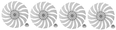 Cabilock 4pcs Fan Spare Replacement for Standing Pedestal Fan Table Floor Black