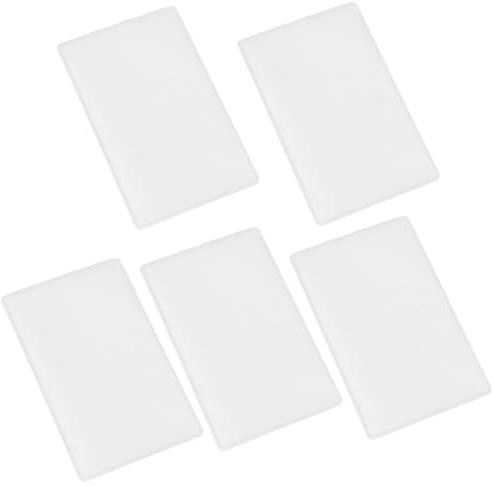 SHINEOFI 5 fundas transparentes de plástico duro para tarjetas de visita, protector de tarjetas de crédito, soporte para tarjetas de identificación, fundas transparentes para cartera