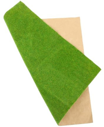 Garneck Artificial Grass Mat - Realistic Green Grasses Effect for Crafting - Dollhouse Decor and Model Turf Synthetic Grass Squares for Miniature Gardens and Pet Areas 25x25cm