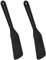 2 Pieces Silicone Spatula, Silicone Spatula Turner, Heat Resistant Flexible Pancake Spatula, for Fish, Eggs, Pancakes, Pizza, Steak, Omelette, Crepes (Black)