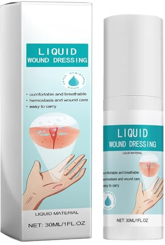 Liquid Wound Dressing,Liquid Plaster Spray,Waterproof Spray Plasters,Breathable Quick-Dry Gel,Skin Glue,Wound Protective,for Minor Cuts Scrapes Wounds and Dry Cracked Skin,30ml