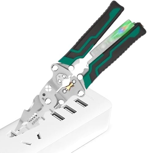 Pelacables Eléctrico 8 en 1 - Alicates Multifunción Para Cortar y Extraer,Detector AC DC Herramienta De Reparación Para Electricistas Para Ensamblaje De Cables, Instalación De Iluminación Y Proyectos