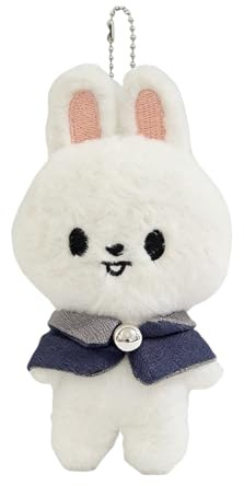 NHPY Peluche Conejo Blanco SKZ,Adorable llavero Skzoo,Colgante para Mochila,12 cm,Regalo para Fans