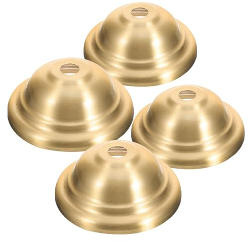 VALICLUD 4 Pezzi Rosone per Lampada in Ottone Massiccio Piastra per Plafoniera a Sospensione Puntale Decorativo Copertura per Baldacchino da Soffitto per Lampadari Fai da Te Accessori